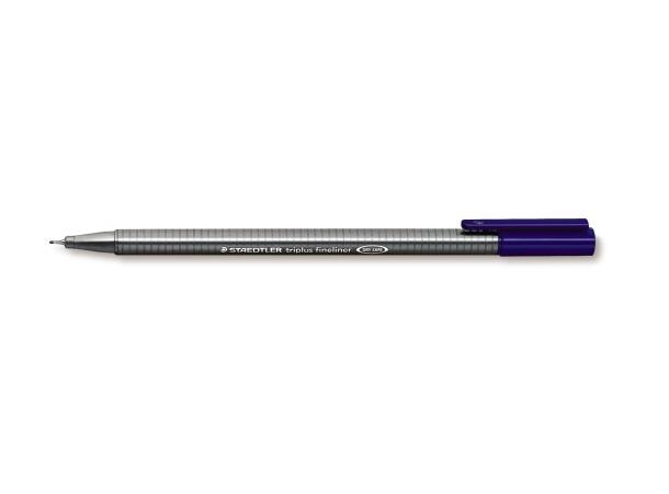 Fiberpenn STAEDTLER triplus 0,3mm blå Tørkesikker penn med vannbasert blekk 
